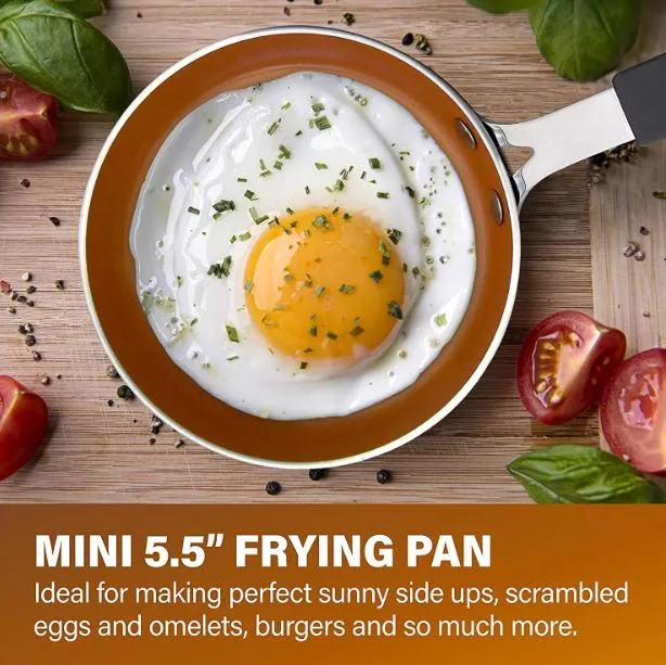 5.5 Inch Aluminum Nonstick Mini Omelette Egg Steak Frying Pan