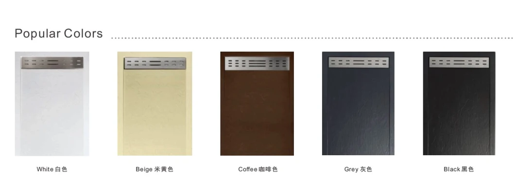 Brown Color Composite Stone Shower Base Stone Pan