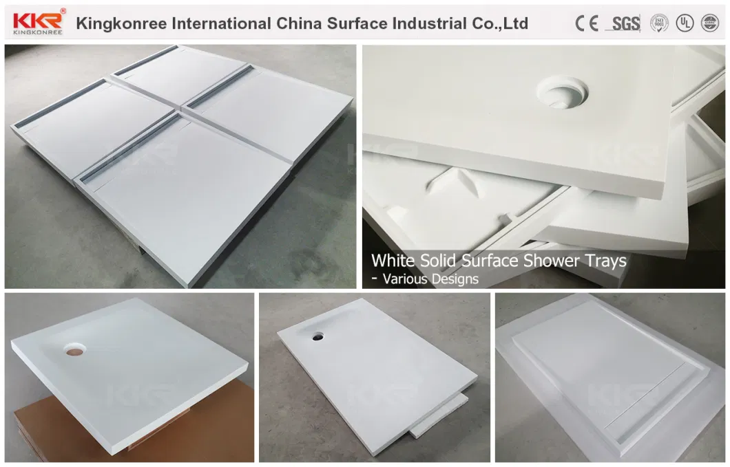 Bathroom Ware Acrylic Resin Stone Solid Surface Artificial Stone Shower Base Shower Pan 0529