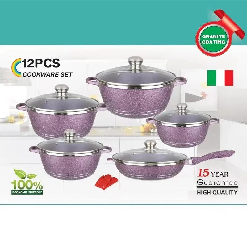 Hot Selling Cooking Pots Home Kitchen Frying Pan Nonstick Coating Non-Stick Cookware Set