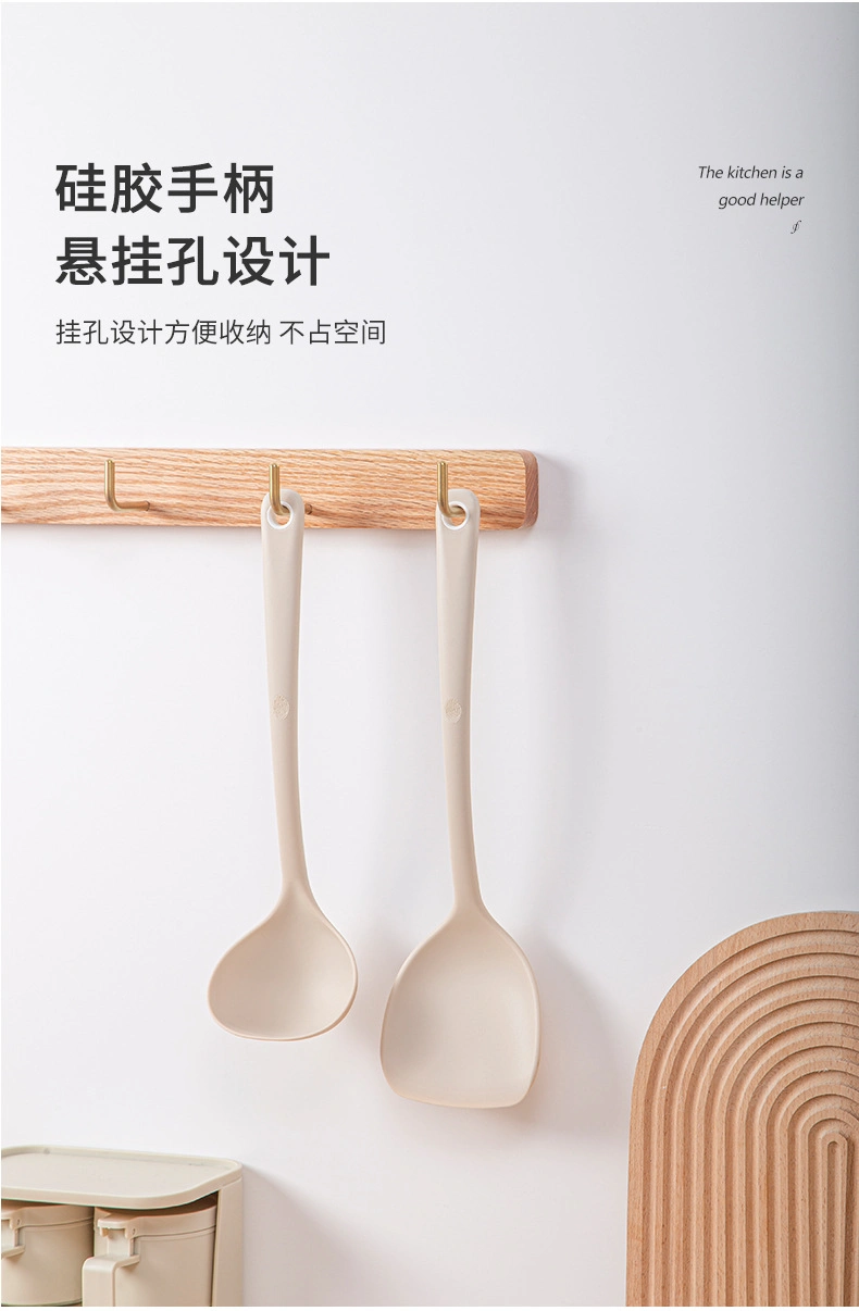 Durable Silicone Kitchenware Set for Non-Stick Pan Food Grade Cooking Set with Spatula Soup Spoon