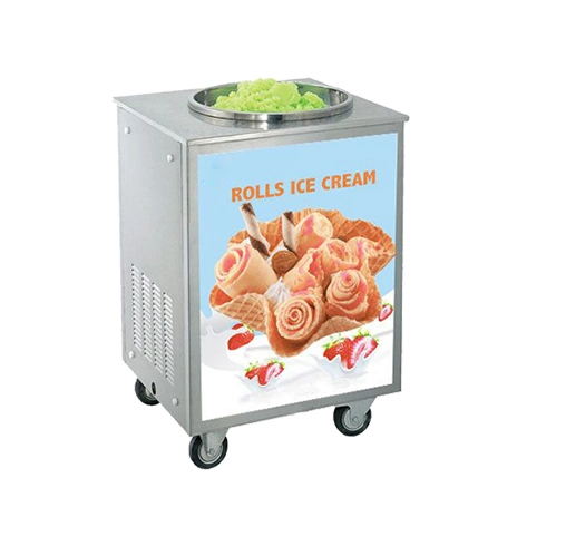 Stir Fry Ice Cream Roll Pan Machine Malaysia Cold Stone Table Single Pan