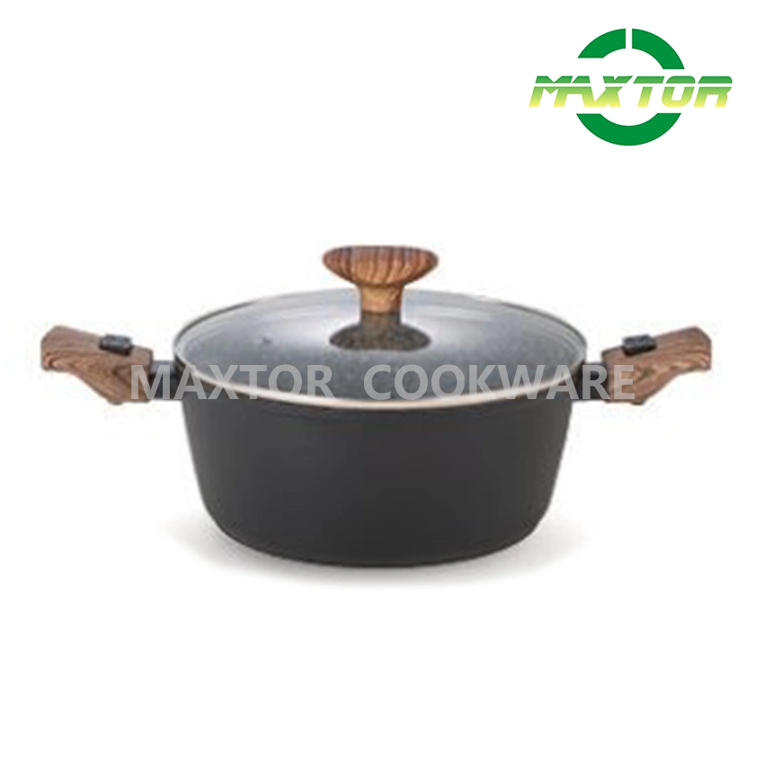10PCS Non Stick Cookware Set Granite Coating Interior Matte Finish Exterior Pots and Pans Aluminum Forged Cookware Set with Induction Bottom
