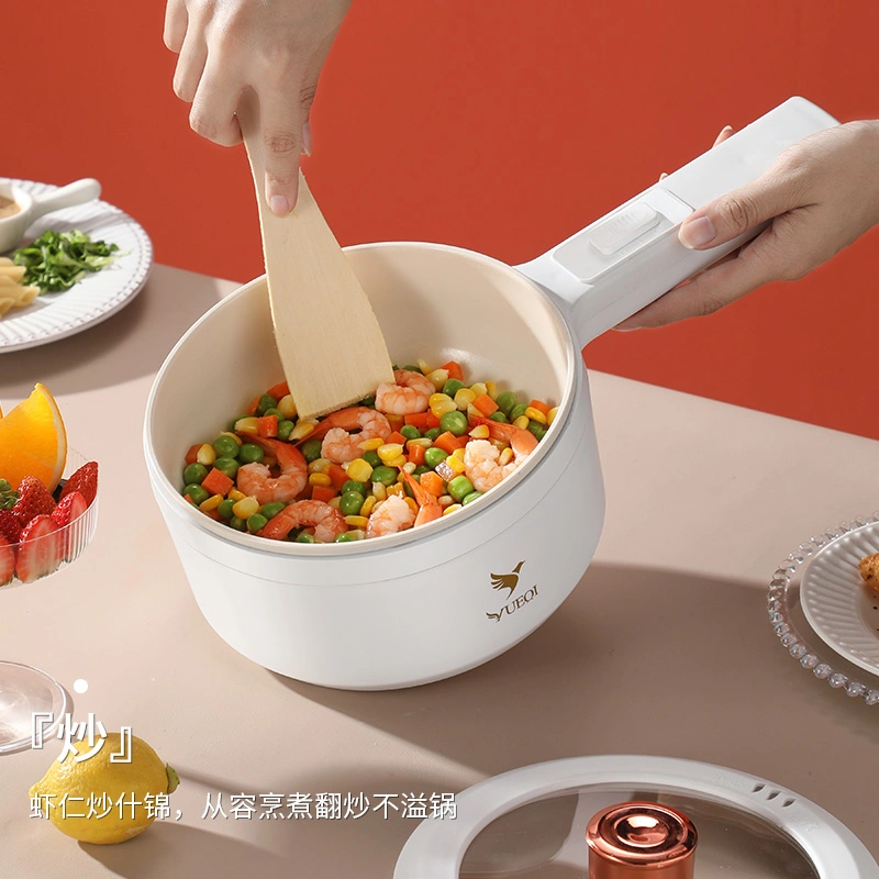 Long Handle Pot, Ceramic Glaze Coated White Inner Liner, Fully Automatic and Scheduled Electric Cooking Pot, Electric Hot Pot, Intelligent Control