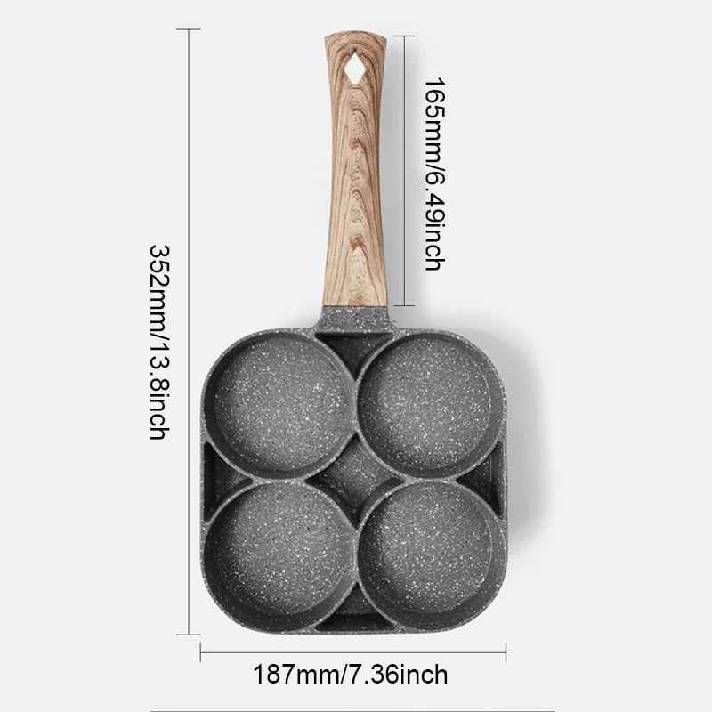 4-Hole Omelette Artifact Non-Stick Pancake Pan