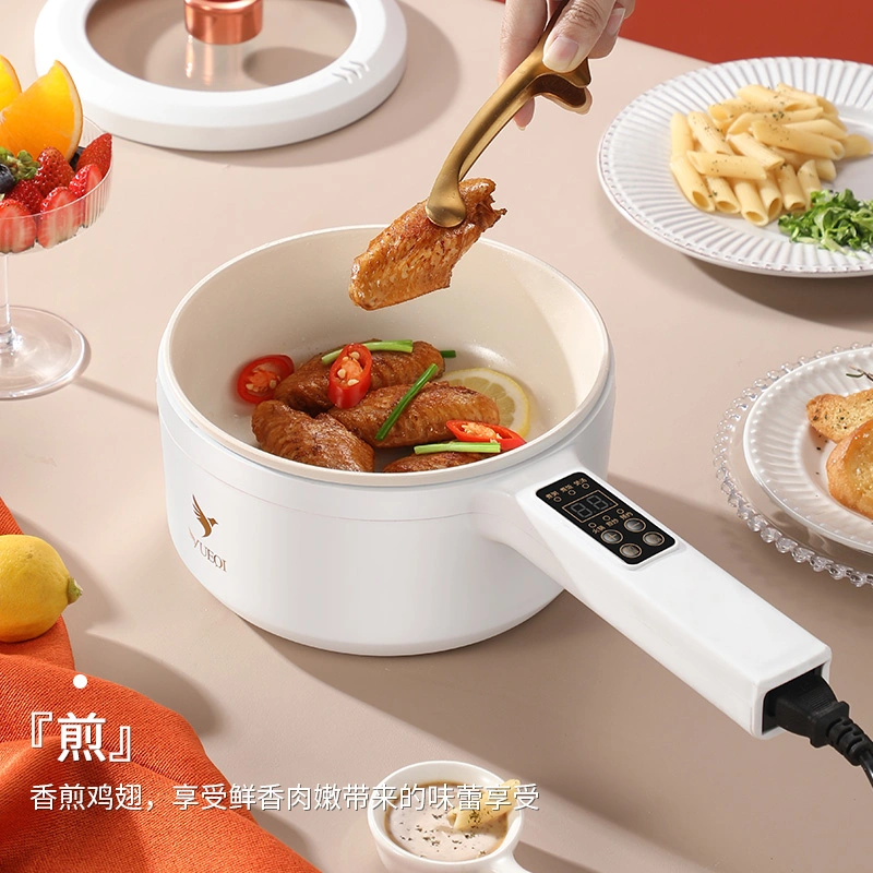 Long Handle Pot, Ceramic Glaze Coated White Inner Liner, Fully Automatic and Scheduled Electric Cooking Pot, Electric Hot Pot, Intelligent Control