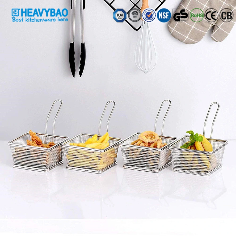 Heavybao Excellent Quality Potato Stainless Steel Sire Cookware Chips French Fries Basket