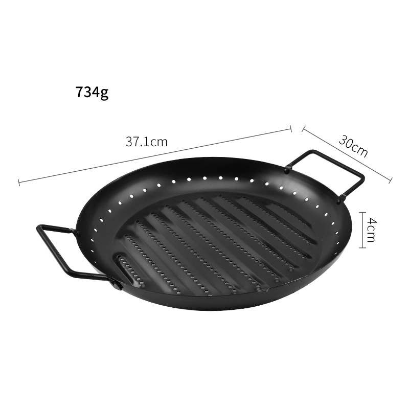 Carbon Steel Round Non-Stick Barbecue Pan Household Wbb15974