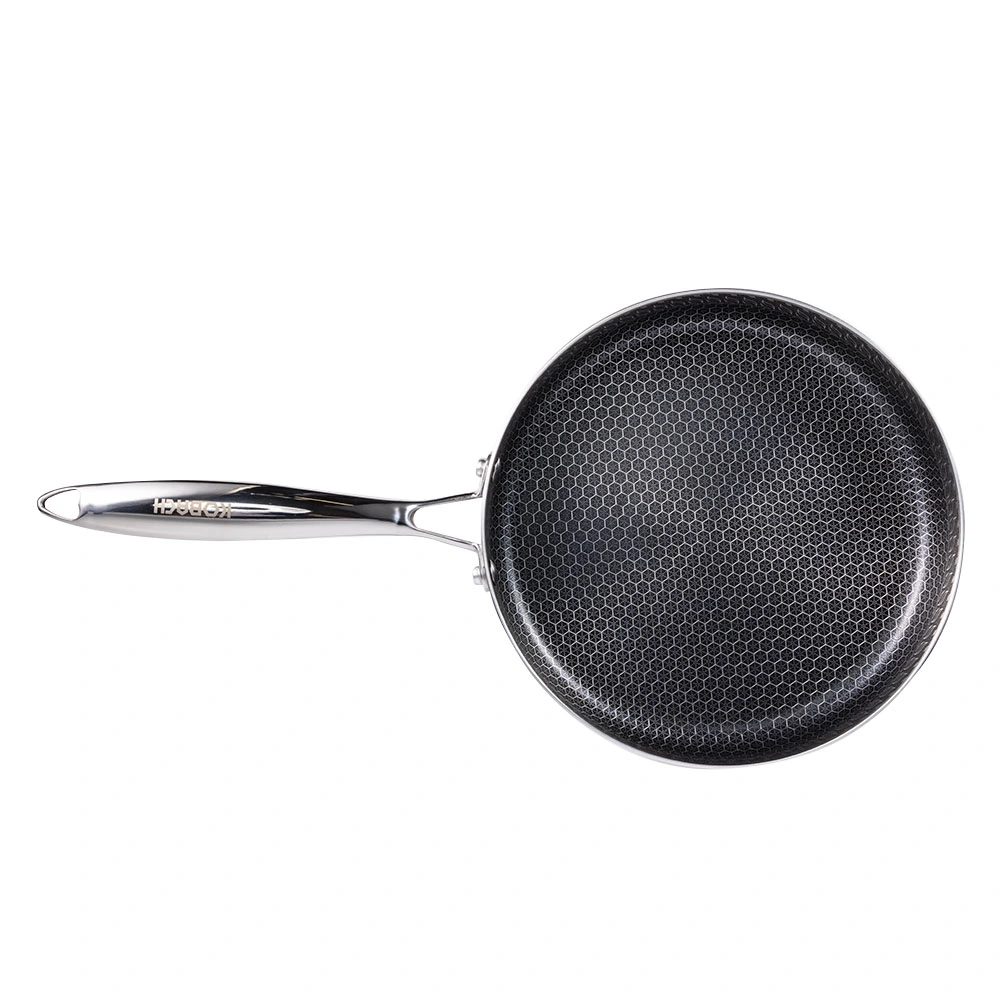 Stainless Steel Non-Stick Frying Pan Honeycomb Polished 3-Layer