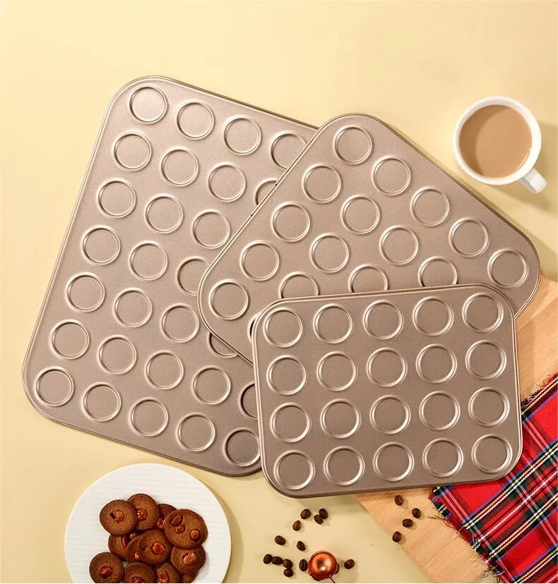 Cookie Tray Biscuit Tray Business Food Factory Bakery Shop Macaron Biscuit Tray French Round Biscuit Pan 400*600mm