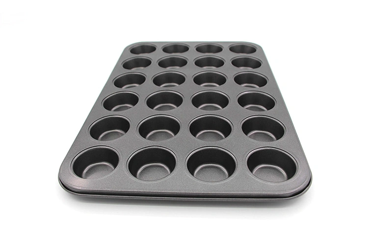 24 Cups Stainless Steel Non Stick Mini Round Cupcake Muffin Baking Pan