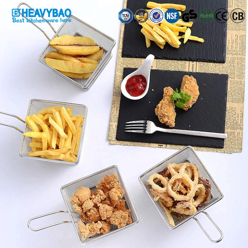 Heavybao Excellent Quality Potato Stainless Steel Sire Cookware Chips French Fries Basket