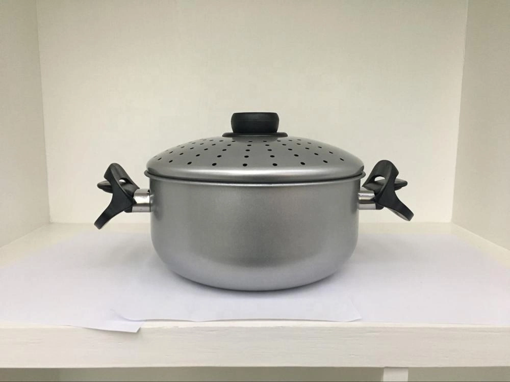 Sliver Color Carbon Steel Nonstick Pasta Pot Sets Kitchen Cooking Non Stick Pasta Pot with Strainer Lid