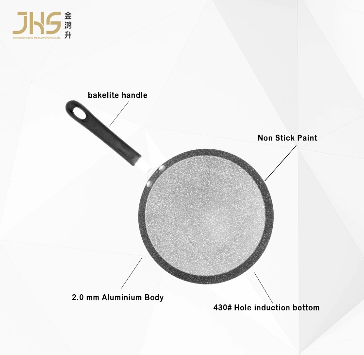 Pfoa Free 24 26 28cm Non-Stick Aluminum Frying Pan Dosa Crepe Tawa Pancake Pan