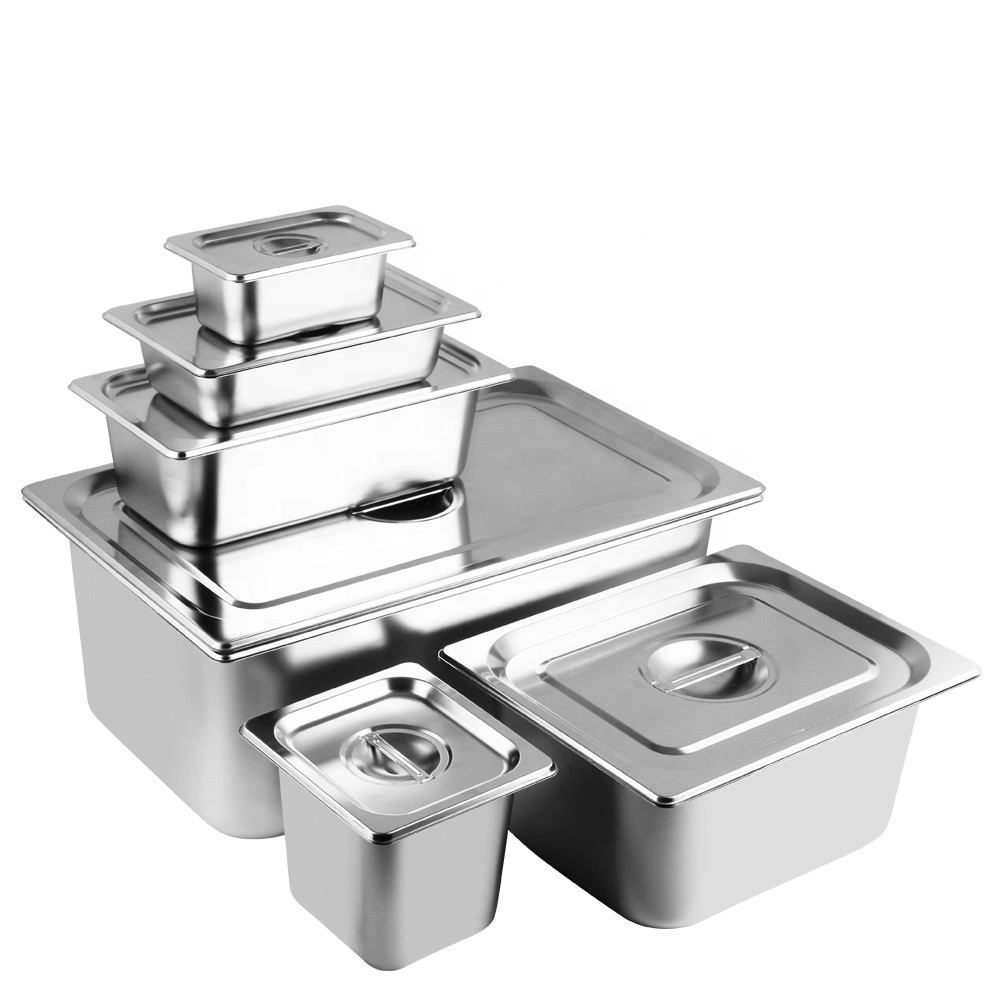 All Sides Stainless Steel Gn Pan for Restaurant Kitchen Hotel Food Container