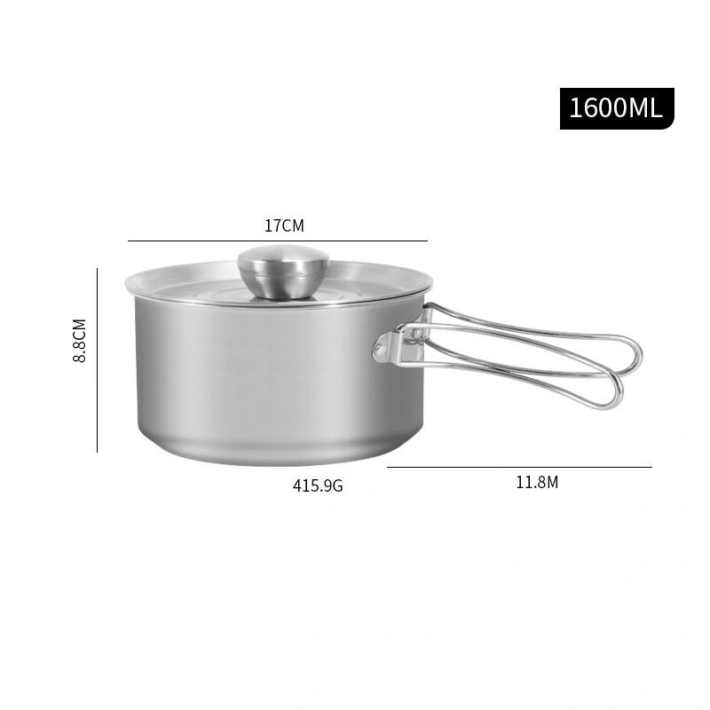 9PCS Outdoor Camping Hiking Cookware Set Portable Stainless Steel Kitchen Cooking Pan