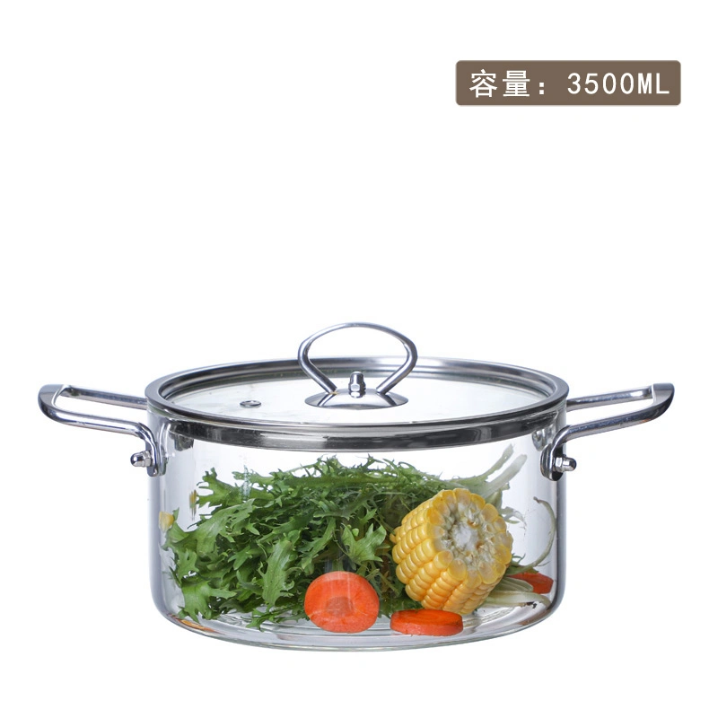 Handmade High-Quality High Borosilicate Kitchen Cooking Glass Pot