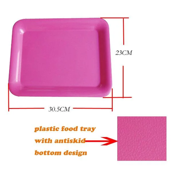 Cheap Plastic Small Size Rectangular Kids School Restaurant Home Household Guest Serving Fruit Tray Pan with Marble Texture