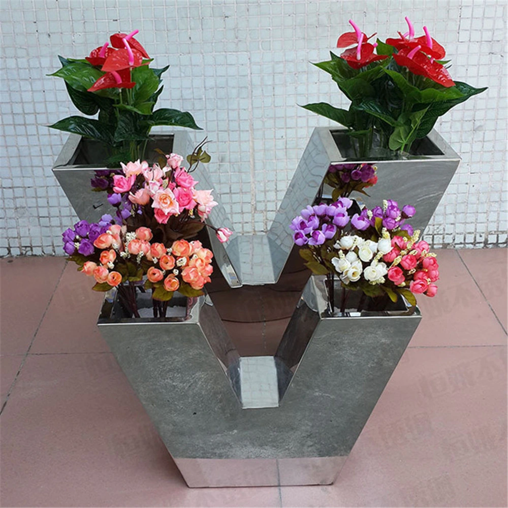 Cold Rolled Polish Finish No. 4 Hairline Stainless Steel Flower Pot