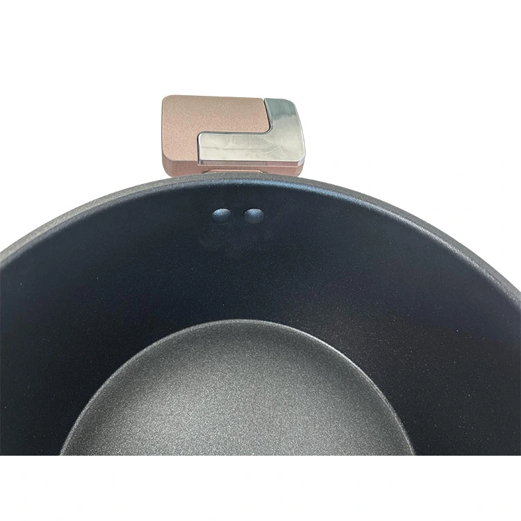 PVD Coating Ceramic Non Stick Pan Cooking Pot Set Non-Stick Cookware Set Pans with Cast Aluminum Lid