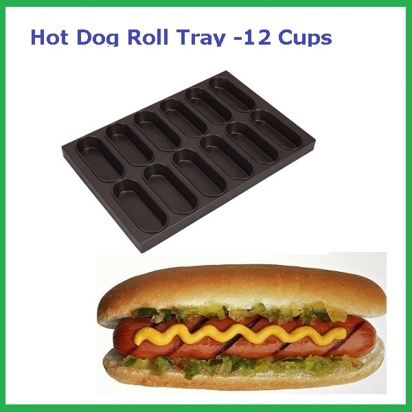 Non-Stick Hot Dog Roll Tray 12 Cups, Baking Pan (MY12401)