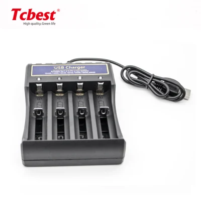 Intelligent Portable 4 Slots Battery Charger for Rechargeable Battery NiMH AA AAA NiCd AA AAA Lithium 18650/26650