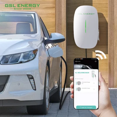 Gsl Energy IP65 Waterproof Wallbox 3 Phase 1 Phase 7.4kw 22kw Electric Car Battery Charger with Smart APP