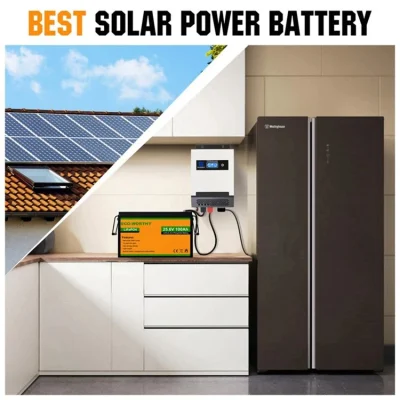 Eco-Worthy 24V 100ah Solar LiFePO4 Ion Lithium Battery for Home Use 48V
