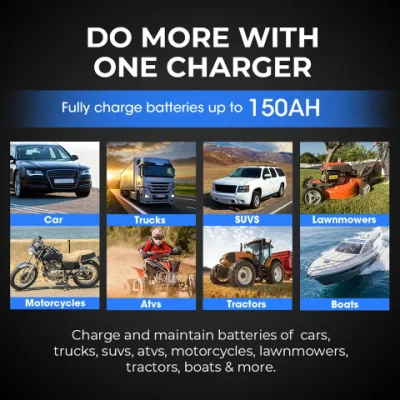 Topdon America Australia UK Stock T4000 Portable Intelligent Smart Multiple Lead Acid Lithium Ion Universal 6V 12volt Auto Truck Motorcycle Car Battery Charger