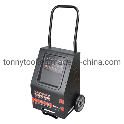 6V/12V 2A/10A/40A Manual Wheel Battery Charger with 100A/200A Engine Starter