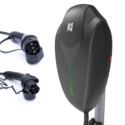 Kangni Factory Manufacturer Electric Vehicle Charger Type 2 32A Wallbox Fast Charger Pile Portable EV Charger with Battery