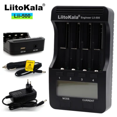Liitokala Lii-500 4 Slots 12V/2A Battery Charger for 26650 18650 AA AAA Size Battery