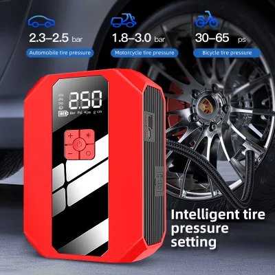 Sharmeal 150psi Digital Tire Inflator with 12V Car Lithium Battery Jump Starter Pack Power Charger
