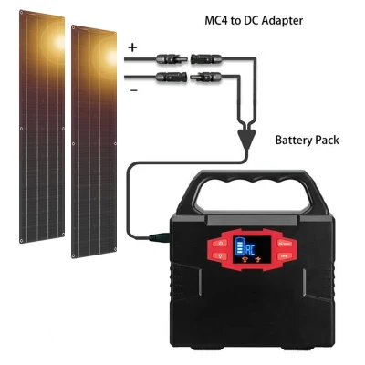 Solarparts 100W 12V Solar Panel Flexible Battery Charger Monocrystalline with PV Connector for RV Boat Cabin Tent Car
