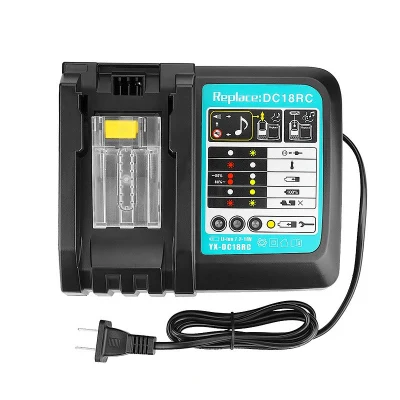 DC18RC Li-ion Battery Charger with LED Screen Suitable for Makita 14.4V-18V Lithium-Ion Battery Bl1830 Bl1840 Bl1850 Bl1815