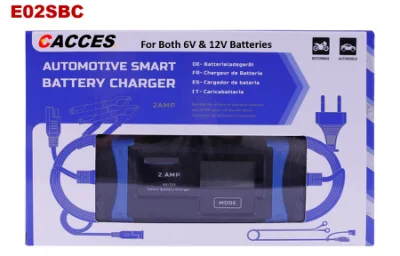 Portable Automatic Car Battery Charger 6V/12V Motorcycle Pulse Repair Trickle Charger for Lead Acid Battery Compatible W/ All Types of Vehicles 8 Stages Program