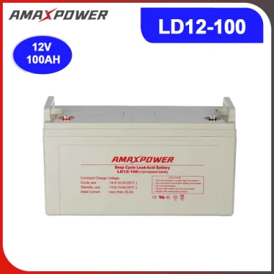 Amaxpower 12V 100ah Deep Cycle Rechargeable Batteries Lead Acid UPS Backup Solar System Battery 12V100ah Communication Equipment /Deep Charge, /Emergency
