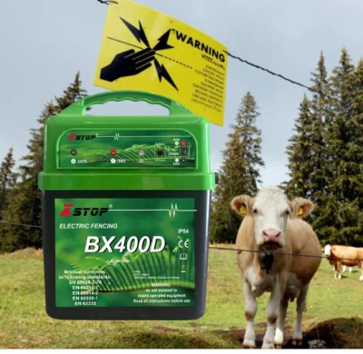 Battery Security Electric Fence Energizer Output 4.0 Joule Solar Fencing Charger for Agriculture