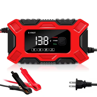 E-Fast Pulse Repair Lead Acid Battery Charger 12V 6A Full Intelligent Automatic Repair Car Battery Charger