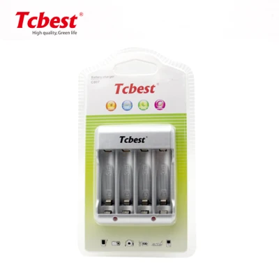 Factory Direct LED Smart AA AAA Ni-MH/Ni-CD Battery Charger for Indoor Use with CE and RoHS