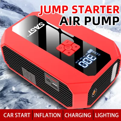 Sharmeal 150psi Digital Tire Inflator with 12V Car Lithium Battery Jump Starter Pack Power Charger