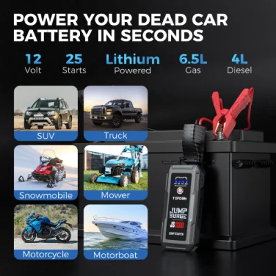 Topdon Js2000 Utrai 12V Halo Bolt Compact Portable Car Battery Charger Gooloo Gt 3000 Jump Starter 22000mAh Hummer Truck Starter Kit Jump Booster