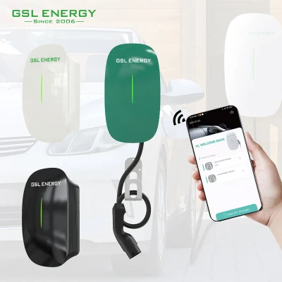 Gsl Energy IP65 Waterproof Wallbox 3 Phase 1 Phase 7.4kw 22kw Electric Car Battery Charger with Smart APP