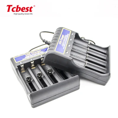 Intelligent Portable 4 Slots Battery Charger for Rechargeable Battery NiMH AA AAA NiCd AA AAA Lithium 18650/26650