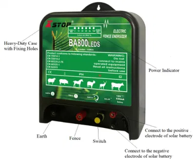 DC Electric Fence Charger for Sheep, Horse, Cattle, Cows, Alpaca, Goat