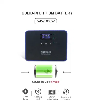New Portable LiFePO4 Lithium Battery Car Charging Portable Power Bank Station Inverter Generator 1000W Solar Charge MPPT