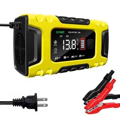 Hot Selling Automatic Full Intelligent Trickle Charger DC 5A 10AMP Digital 12V 24V 7-Stage Full Intelligent Car Battery Charger
