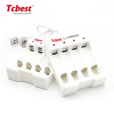 OEM NiMH NiCd AA AAA Lithium 18650 Intelligent Portable 4 Slots Battery Charger for Li-ion Rechargeable Battery