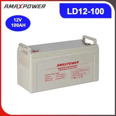 Amaxpower 12V 100ah Deep Cycle Rechargeable Batteries Lead Acid UPS Backup Solar System Battery 12V100ah Communication Equipment /Deep Charge, /Emergency
