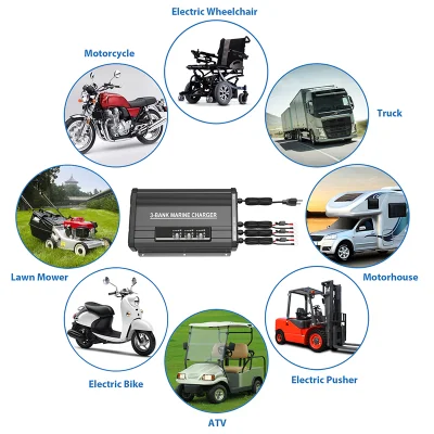 High-Performance Waterproof Marine Battery Charger for AGM, Wet, and Lithium (LiFePO4) Deep-Cycle Batteries